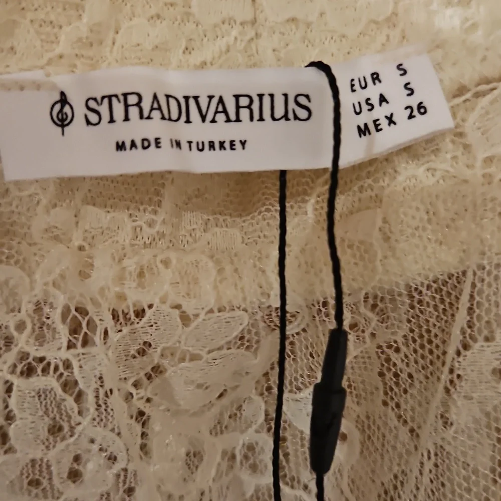 Stradivarius lace Sheer maxi skirt NWT Sz. S Perfect For Layering Boho Western - Picture 7 of 8